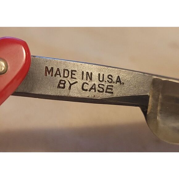 VERY RARE Red Imp Straight Razor 133 Made By Case Manganese Steel Germany Box - Picture 9 of 12